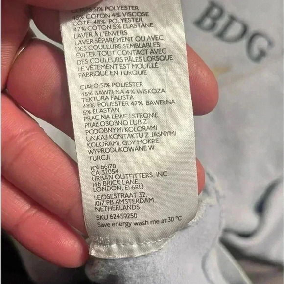 BDG Urban Outfitters Gray Oversized Pullover Sweatshirt with Embroidered Crest - Picture 7 of 10